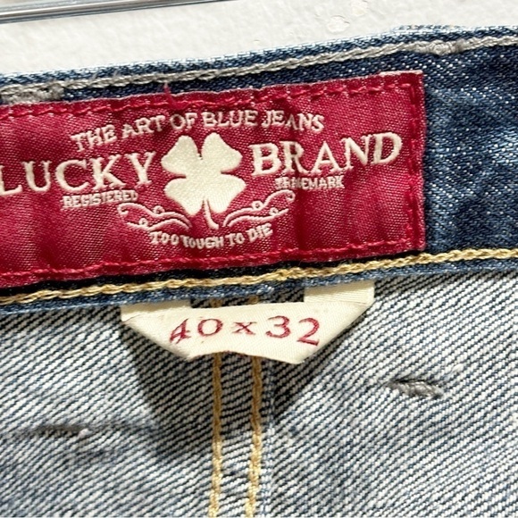 🍀LUCKY BRAND Men’s Blue 361 Vintage Straight Jeans In Hipster Wash Size 40”X32” - Picture 8 of 10